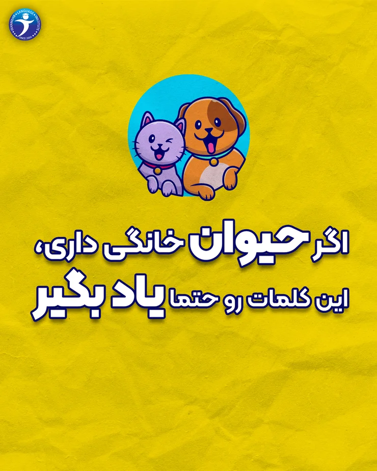 اگر حیوان خانگی داری این کلمات را یاد بگیر