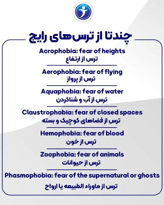 چند تا از ترس های رایج