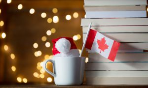 0345white cup christmas hat with poland flag near books 87910 1301