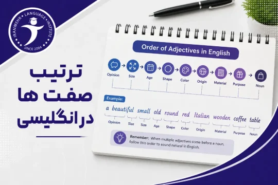 ترتیب صفت ها در انگلیسی