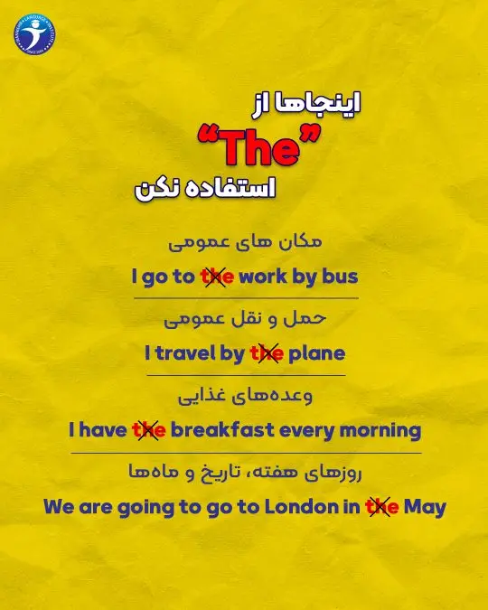 اینجاها the استفاده نکن